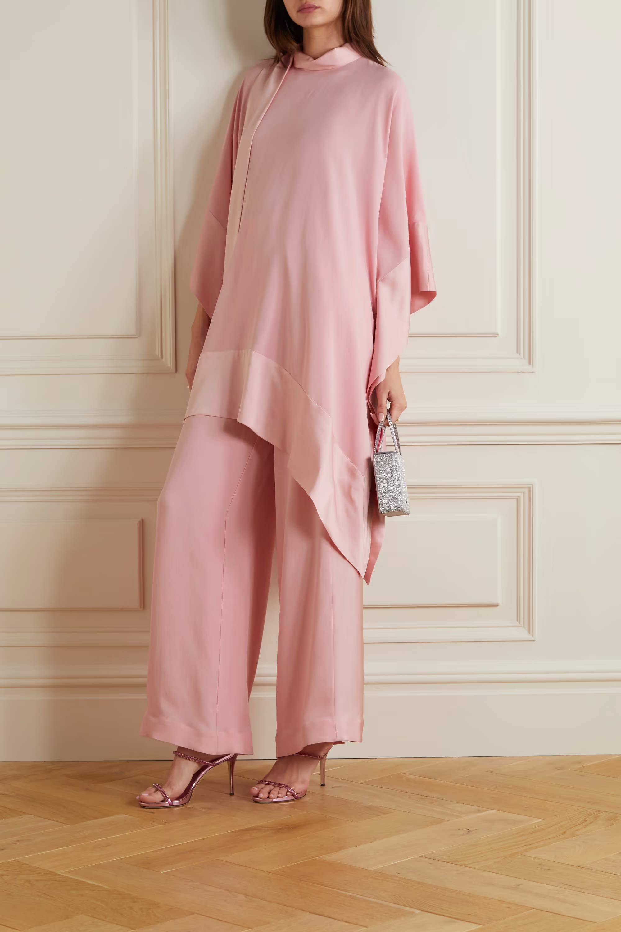 Travel Co Ord Set: Blush Pink Kaftan Style Elegance with Aleza Set ...