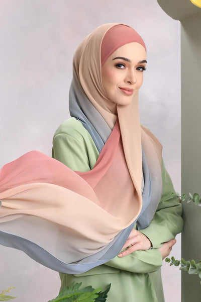 Pastel colored chiffon Hijab with a soft drape and breathable fabric, ideal for versatile styling options