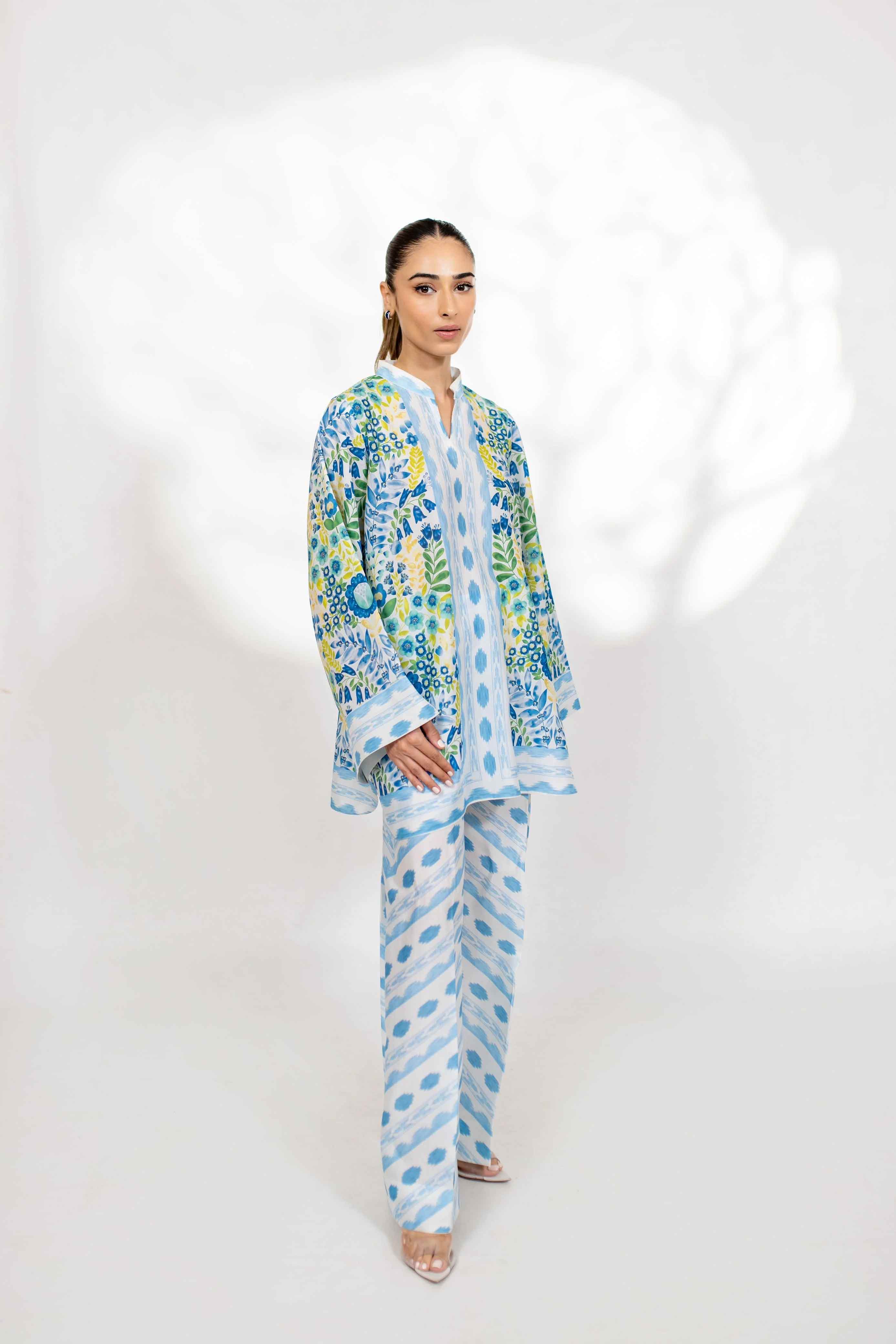 Pakistani Cod Set Pakistani Co Ord Sets: Aesthetics with a Modern Twist (Jade) - Kaftan.ae