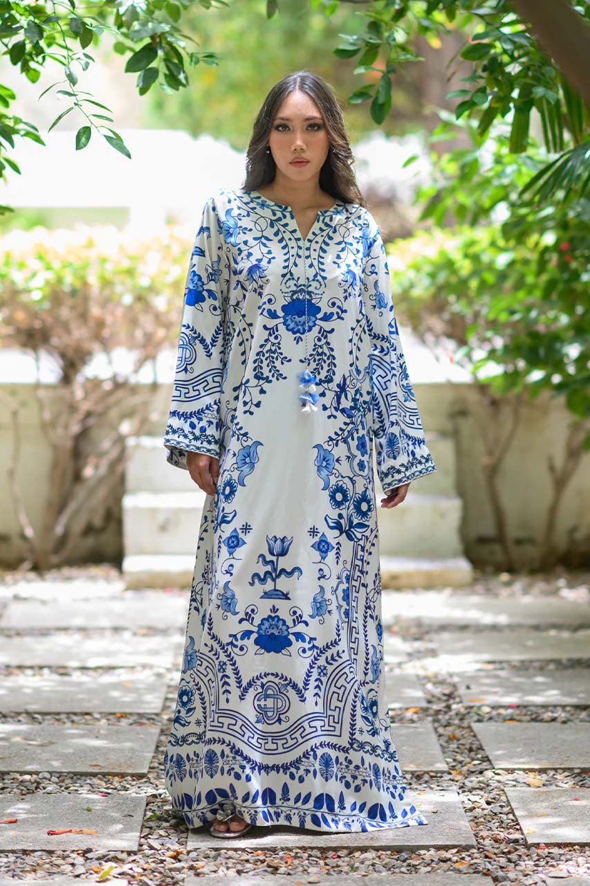 Long Kaftan Dress: Chic Summer Fashion Statement (Celia)