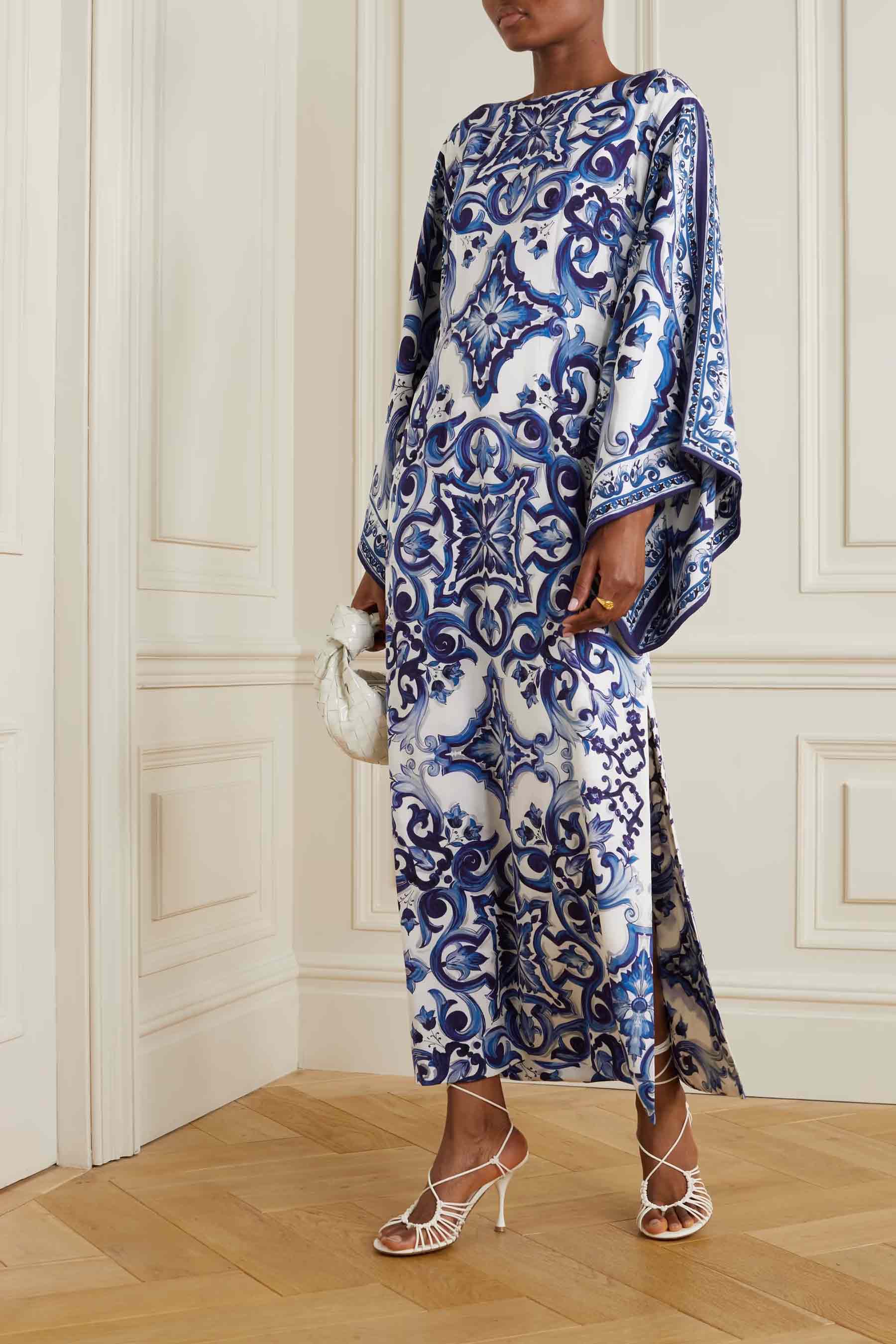 Blue and White Kaftan