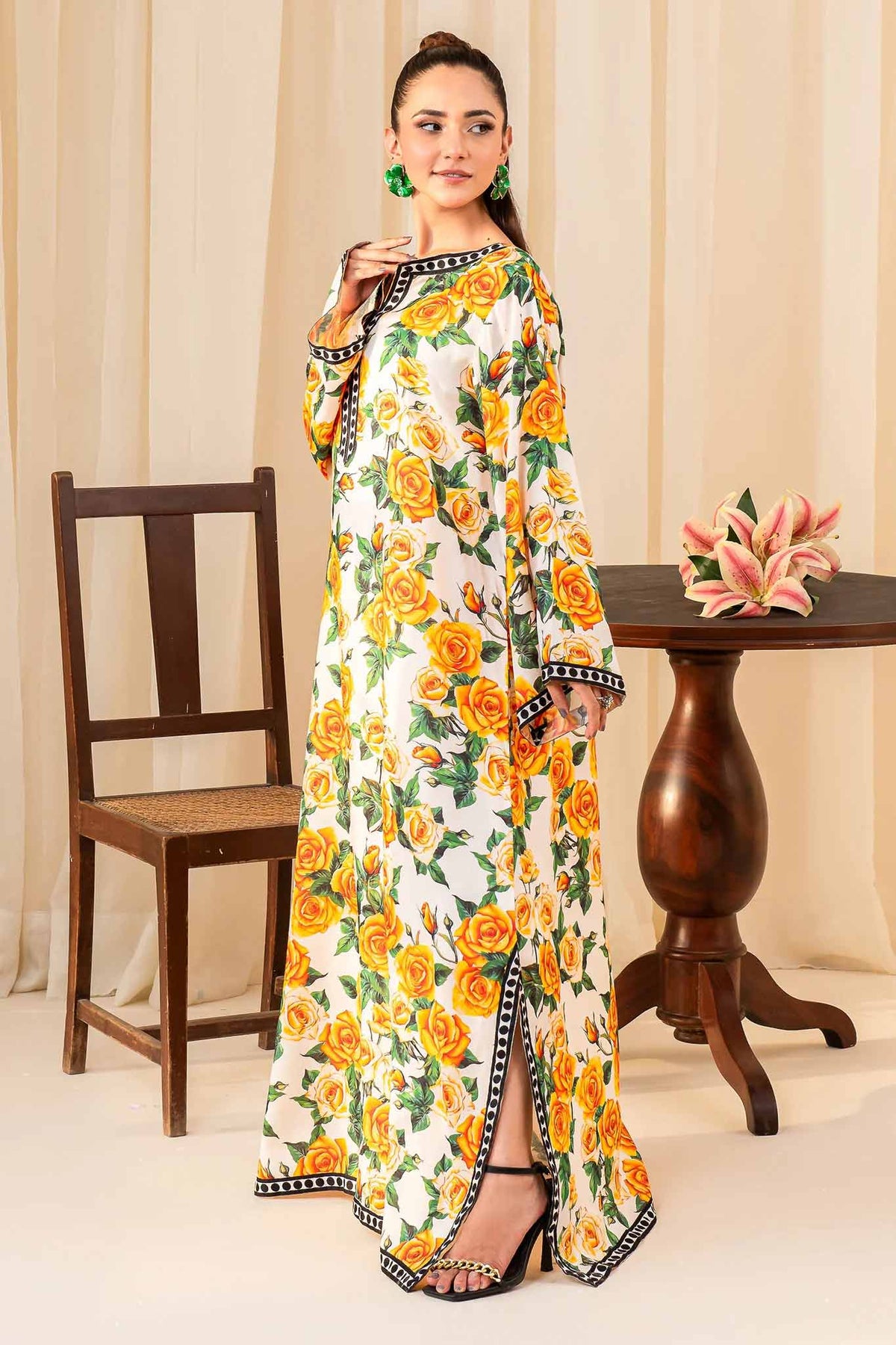 Floral Kaftan Dress: Effortless Elegance for Every Season (Sirha)