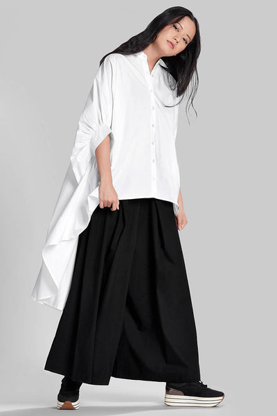 Anushka Sharma White Cotton Shirt with Exaggerated Sleeve Details